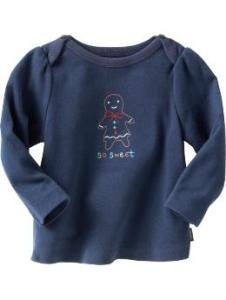 GAP Langarm Shirt Blau Lebkuchen Frau