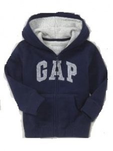 GAP Logo Kaputzen Jacke Blau/Grau
