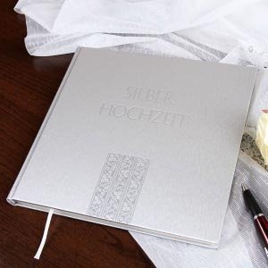 Gästebuch in metallic Silber *Silberhoch