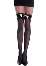 Gangster Netz-Overknee-Strümpfe Pistole 