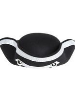 Gardehut Dreispitz schwarz-silber