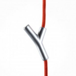 Garderobe Wardrope rot/verchromt matt