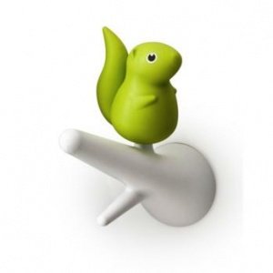 Garderobenhaken Eichhörnchen 2er-Set wei