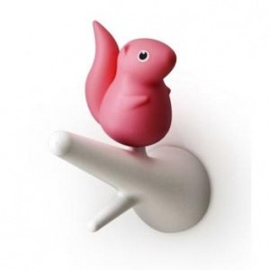 Garderobenhaken Eichhörnchen 2er-Set wei