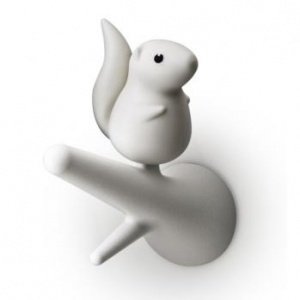 Garderobenhaken Eichhörnchen 2er-Set wei