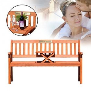 Gartenbank mit Gravur