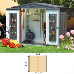 Gartenhaus Europa dunkelgrau metallic