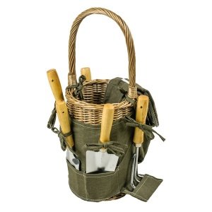 Gartenkorb mit Werkzeugen Weide