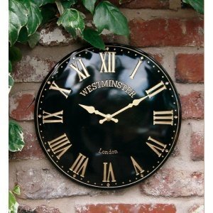 Gartenuhr "Westminster", schwarz
