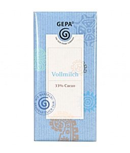 GEPA Bio Tafelschokolade Vollmilch pur 1