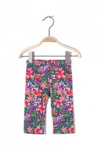 Geblümte Baumwoll Jersey Leggings