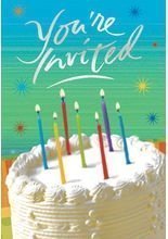 Geburtstag Einladungskarten blau 8 St.