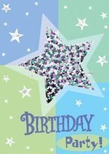 Geburtstag Stern Einladungskarten 8 Stüc