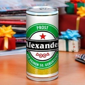 Geburtstagsbier aus der 1 Liter Bierbüch