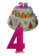Geburtstagskerze Nummer 4