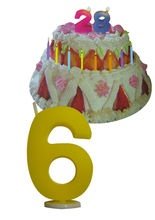Geburtstagskerze Nummer 6