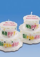 Geburtstagskerze Torte bunt