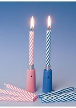 Geburtstagskerzen mit Melodie rosa