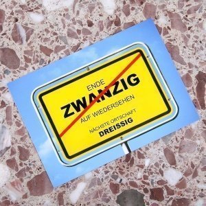 Geburtstagspostkarte Ortsschild - Ende Z