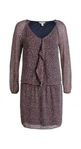 Gefüttertes Chiffon-Kleid