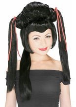 Geisha Perücke Manga schwarz