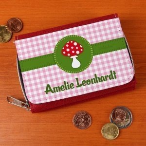 Geldbörse mit Glückspilz und W