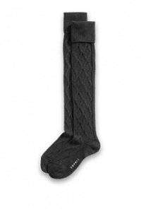 Gemusterte Uni-Kniestrümpfe