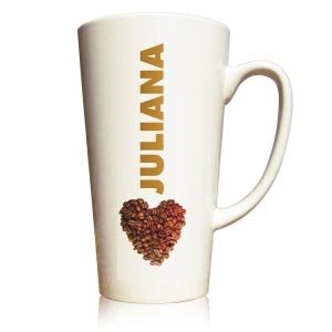 Genießertasse groß mit Kaffeeherz