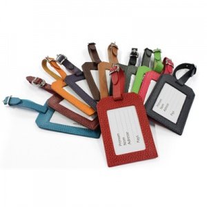 Gepäckanhänger Leder mit Gravur