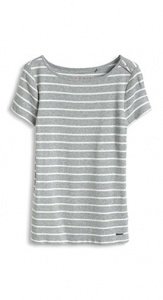 Geringeltes Baumwoll-T-Shirt