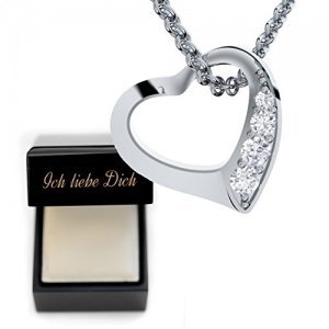 Herzkette Silber 925 mit Gravur