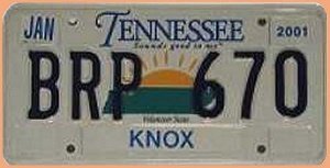 Geschenk Nummernschild aus Tennessee