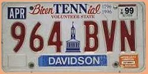 Geschenk aus den USA Nummernschild Tenne