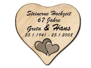 Geschenk zur Steinernenhochzeit: Herz Ho