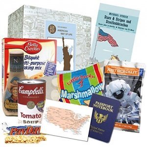 Geschenkbox "American Way of Life" + Amerika + USA + Passport + Notizbuch + Eiscreme + Astronauten +