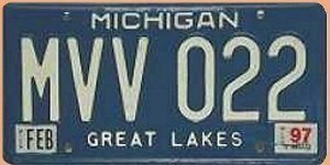 Geschenkidee Nummernschild aus Michigan
