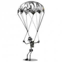 Geschenkidee aus Metall "Fallschirmsprun