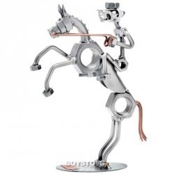 Geschenkidee aus Metall "Reiter"
