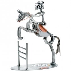 Geschenkidee aus Metall "Springreiten"