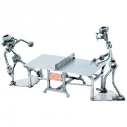 Geschenkidee aus Metall "Tischtennis"