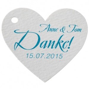 Geschenkkärtchen Herz, creme, 10 St.