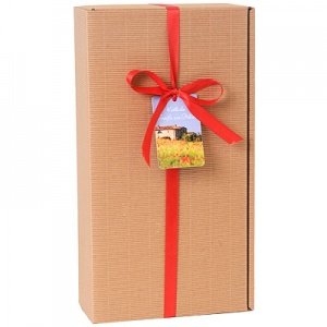 Geschenkkarton für 2 Flaschen mit roter 