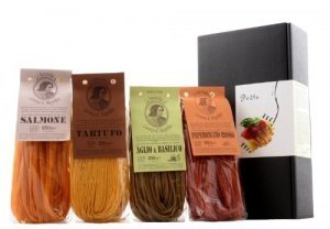 Geschenkset - Nudelkiste - Pasta in 4 Variationen aus Italien