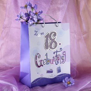 Geschenktüte Glitter zum 18. Geburtstag