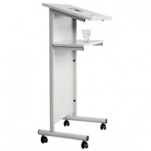 Geschlossenes-Rednerpult grau von jhs