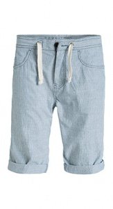 Gestreifte Bermuda aus leichter Baumwoll