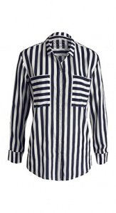 Gestreifte Chiffon Bluse