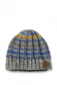 Gestreifte Mütze aus weichem Grobstrick