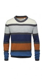 Gestreifter Woll-Blend Pullover