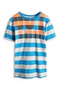 Gestreiftes Baumwoll Jersey T-Shirt